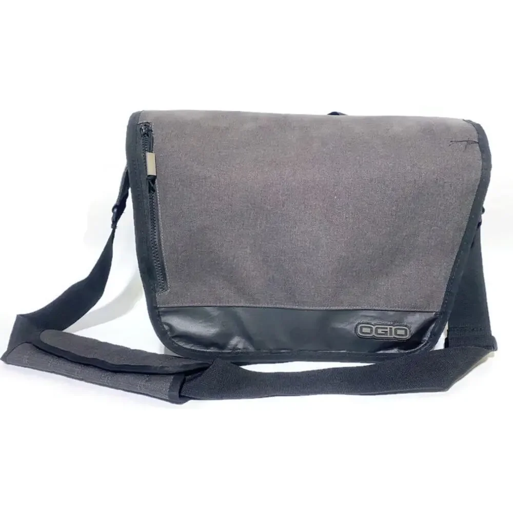 Oglio Laptop Computer Messenger Bag Gray 16 x 11